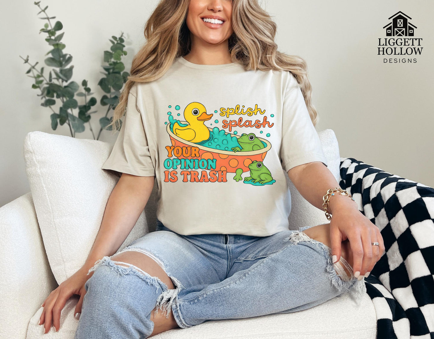 Splish Splash Your Opinion Is Trash | Gildan Softstyle Tee
