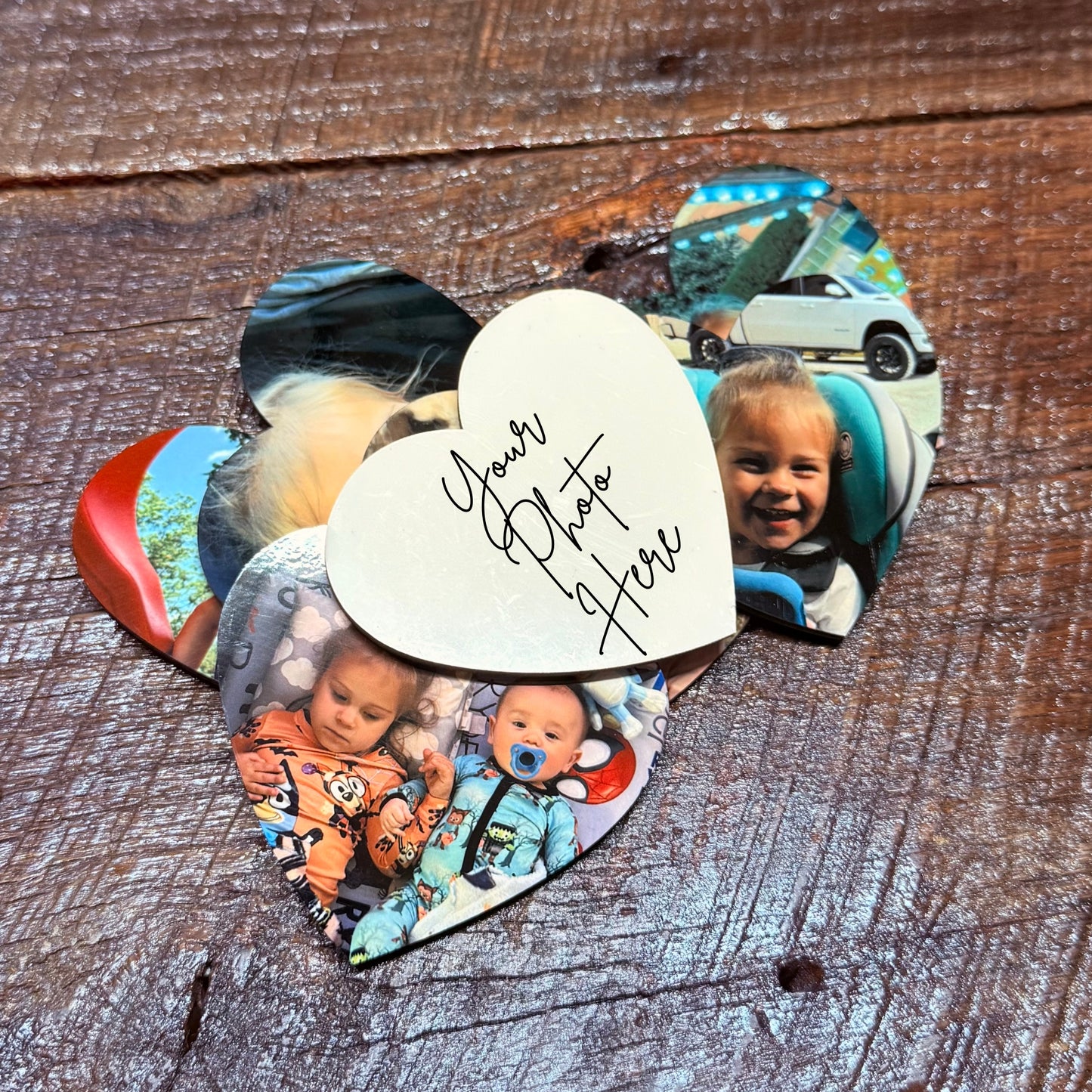 Heart-Shaped Photo Magnet – Custom Fridge Magnet, Family & Memory Keepsake