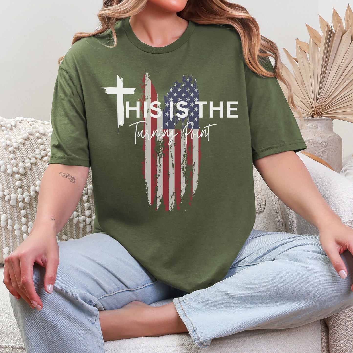 Turning Point Flag Tee – Stand Strong: Charlie Kirk Collection