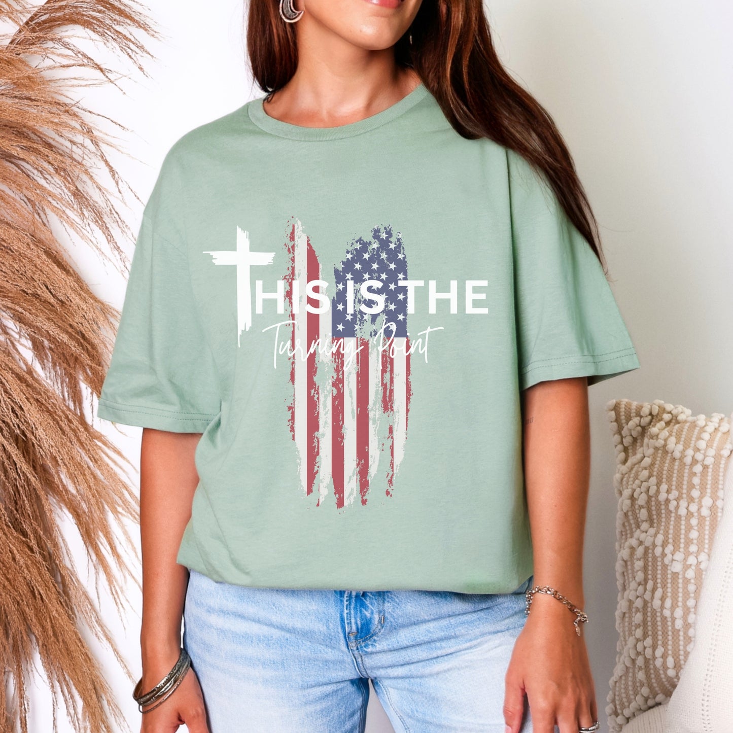 Turning Point Flag Tee – Stand Strong: Charlie Kirk Collection