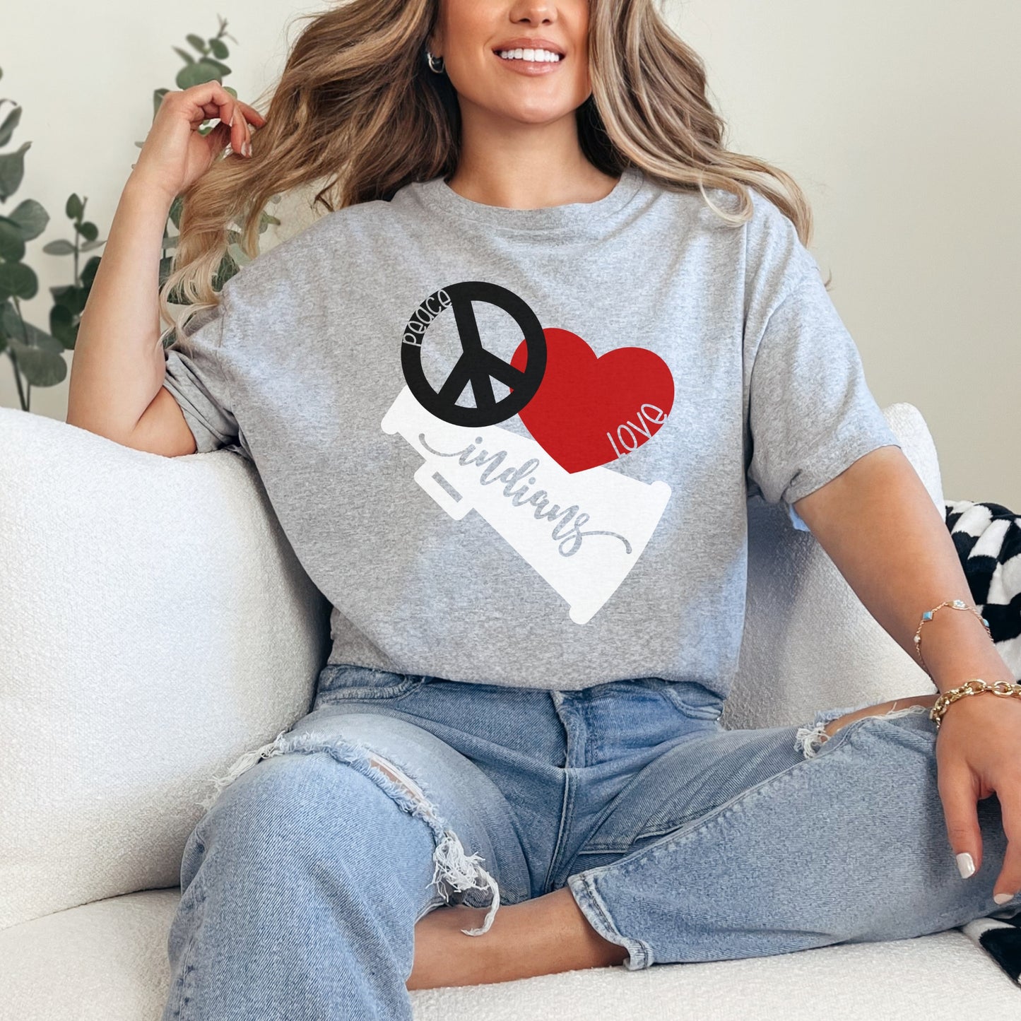 Du Quoin Indians Tee | Peace Love Indians Tee