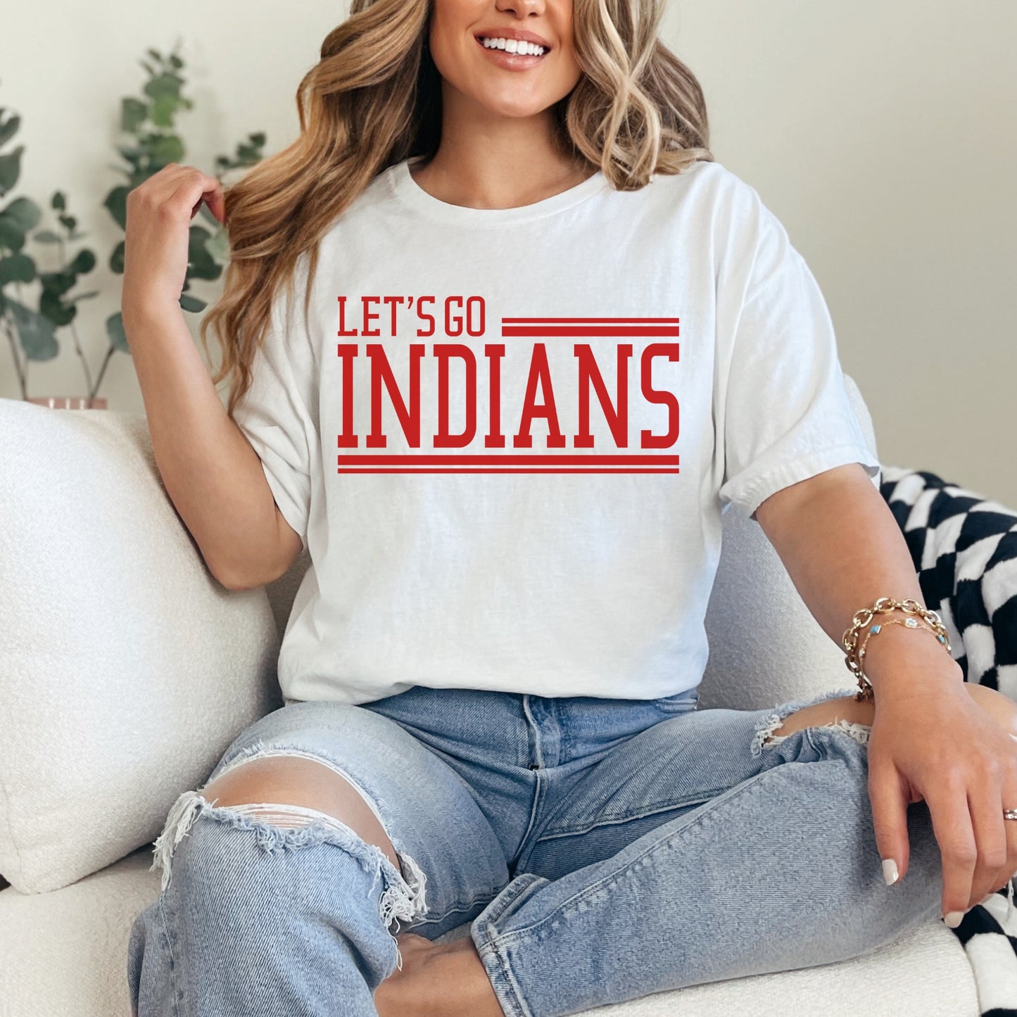 Du Quoin Indians Tee | Let’s Go Indians Tee