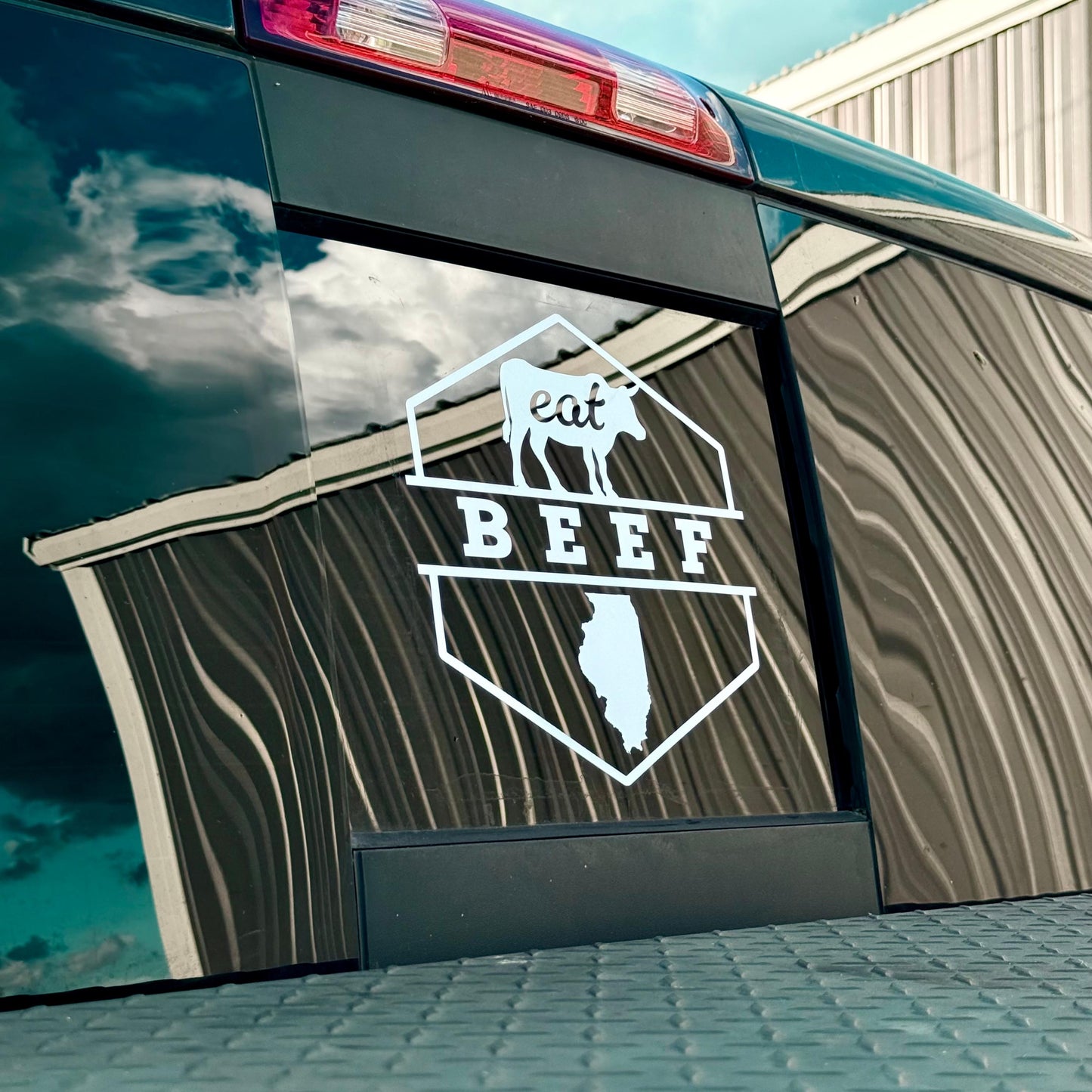 5”x5” Eat Beef Vinyl Decal - Farmhouse Style Sticker - All 50 States Available