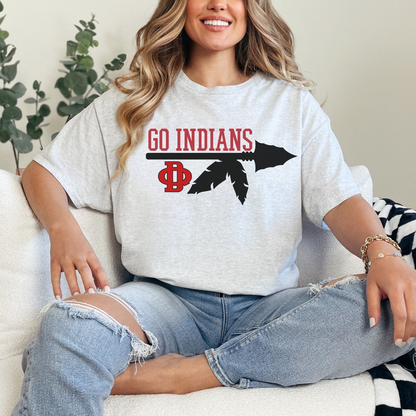 Du Quoin Indians Tee | Go Indians Arrow Team Spirit Shirt
