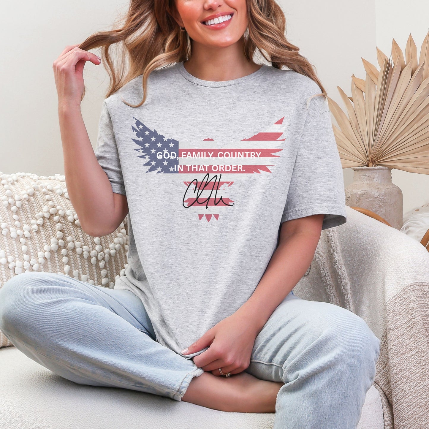 God, Family, Country Tee – Stand Strong: Charlie Kirk Collection