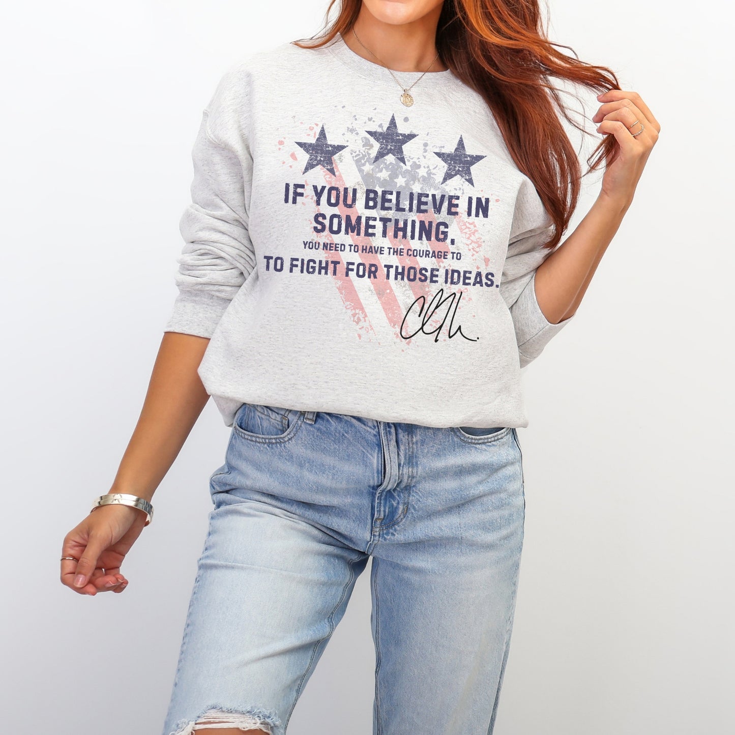 Courage Sweatshirt – Stand Strong: Charlie Kirk Collection