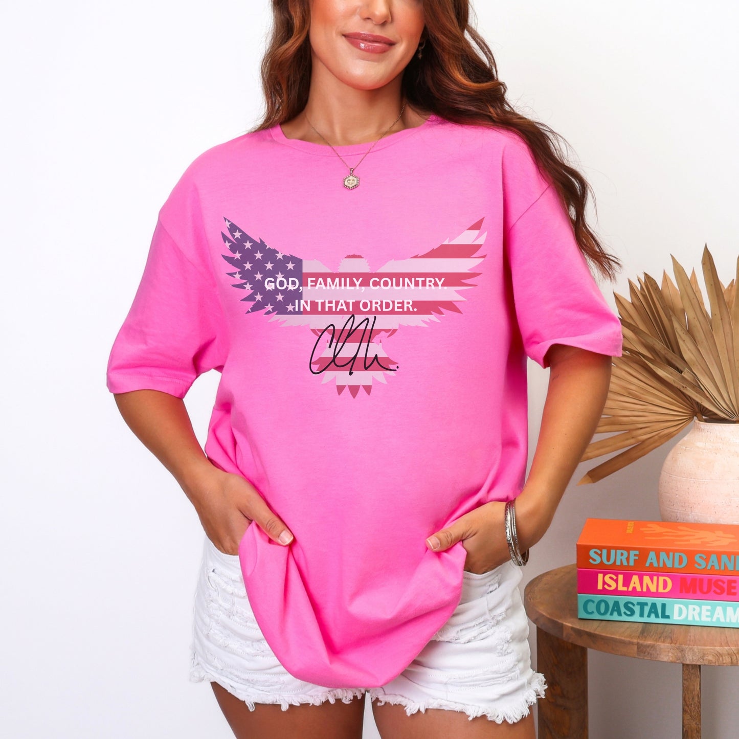 God, Family, Country Tee – Stand Strong: Charlie Kirk Collection