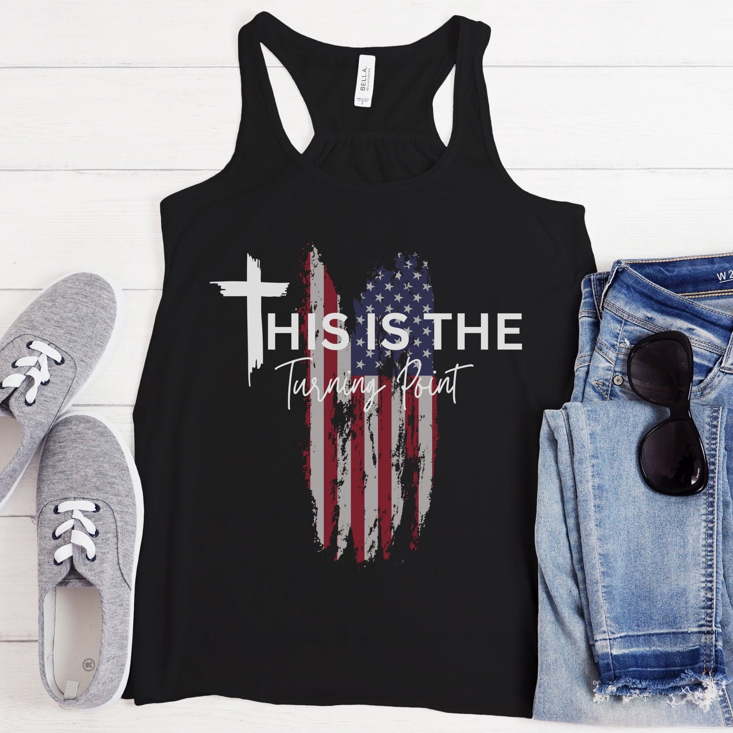 Turning Point Flag Tank – Stand Strong: Charlie Kirk Collection