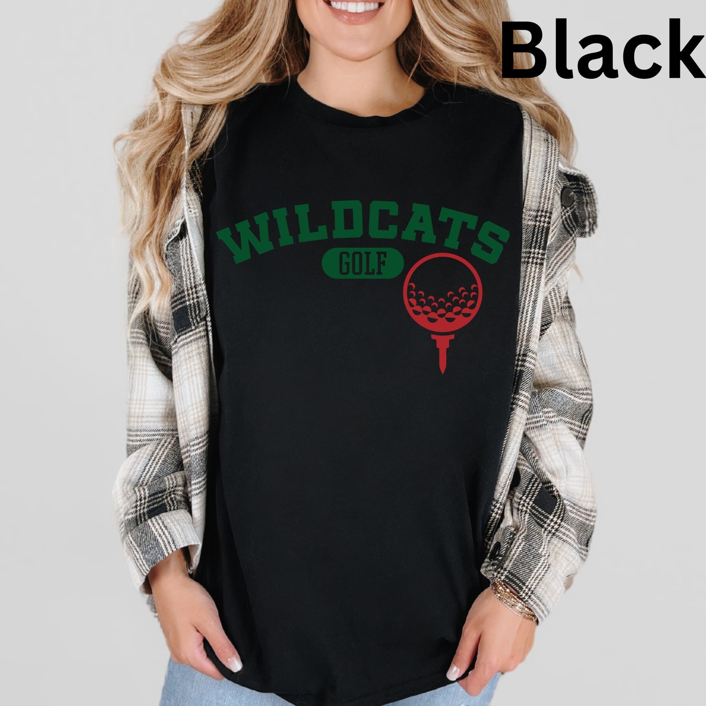 Salem Wildcats Golf Tee | Arched Team Spirit Shirt for Players & Fans
