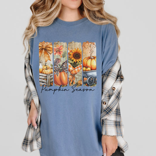 Pumpkin Season Comfort Colors® Tee – Premium Unisex Fall Graphic T-Shirt