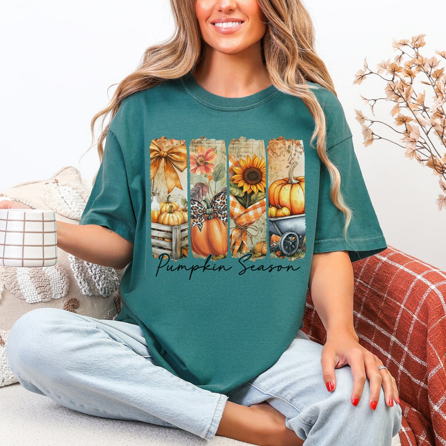 Pumpkin Season Comfort Colors® Tee – Premium Unisex Fall Graphic T-Shirt