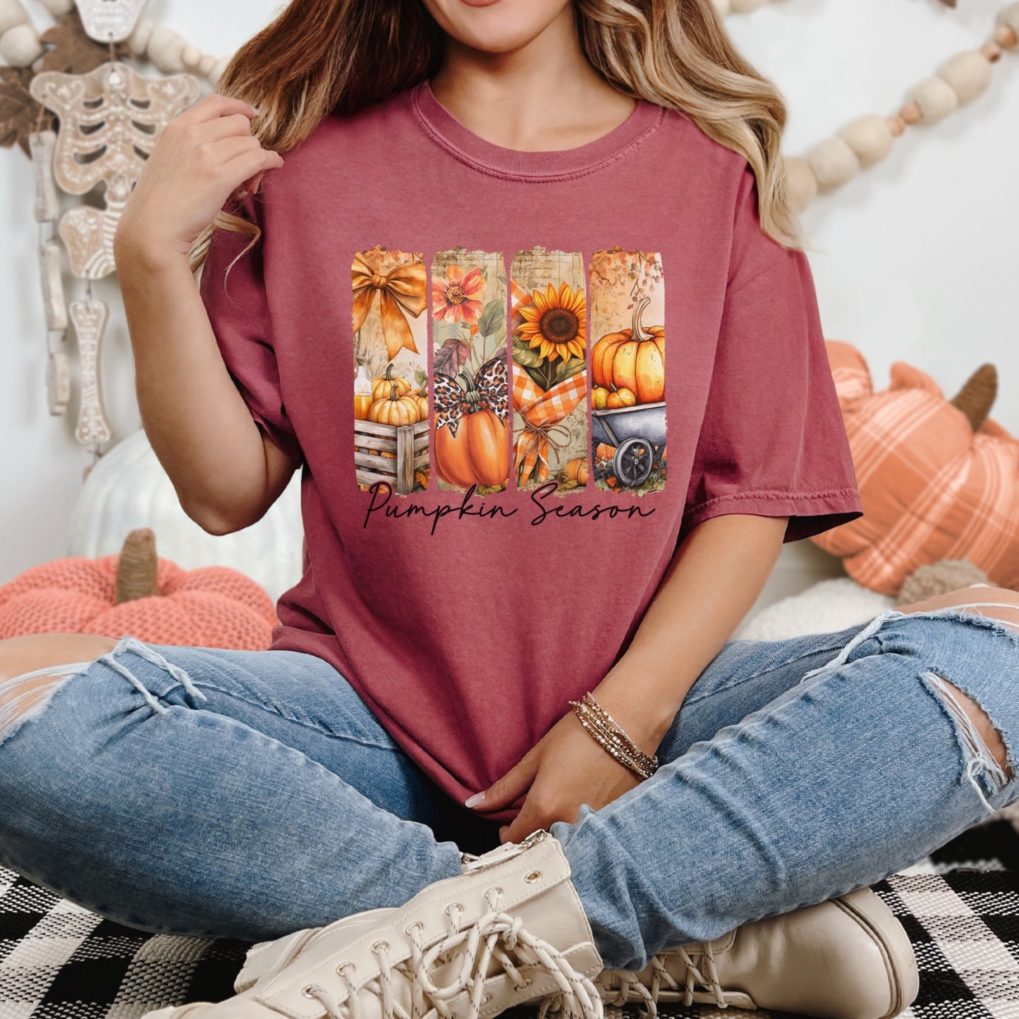 Pumpkin Season Comfort Colors® Tee – Premium Unisex Fall Graphic T-Shirt