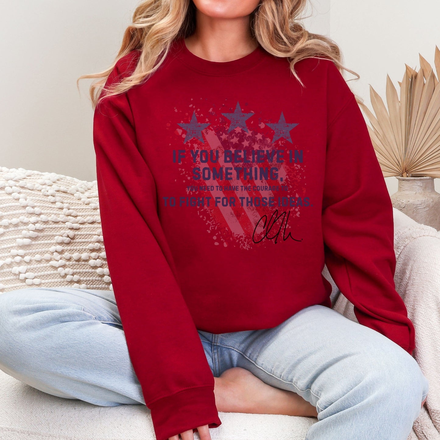 Courage Sweatshirt – Stand Strong: Charlie Kirk Collection