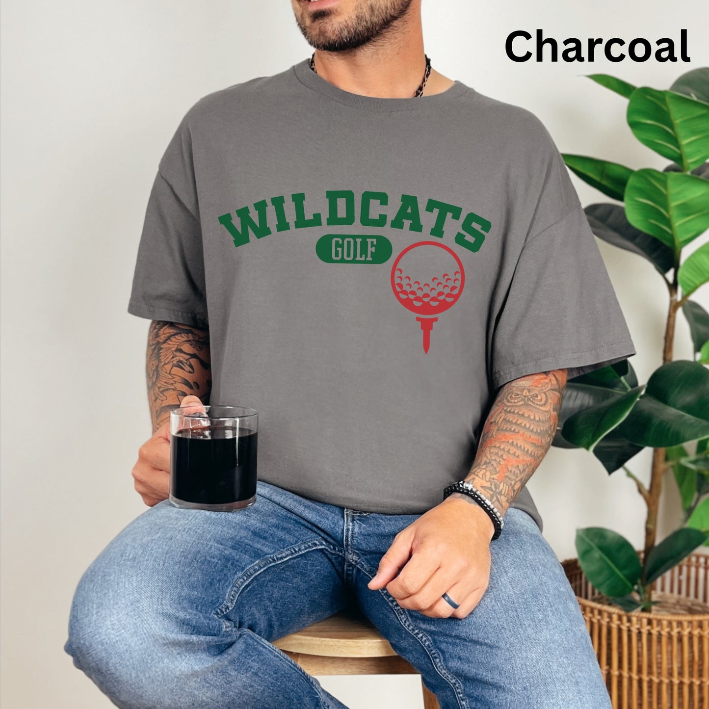 Salem Wildcats Golf Tee | Arched Team Spirit Shirt for Players & Fans