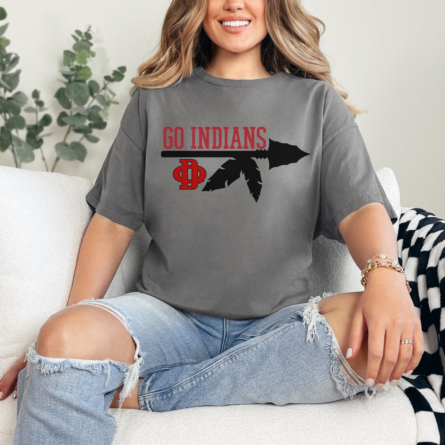 Du Quoin Indians Tee | Go Indians Arrow Team Spirit Shirt
