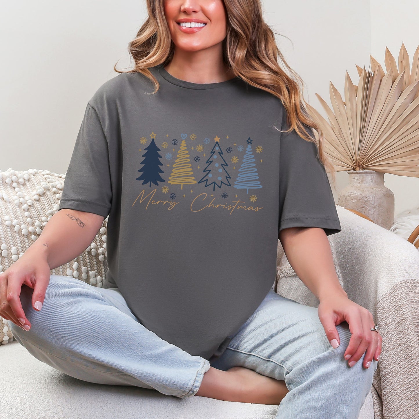 Golden Tree Merry Christmas Tee