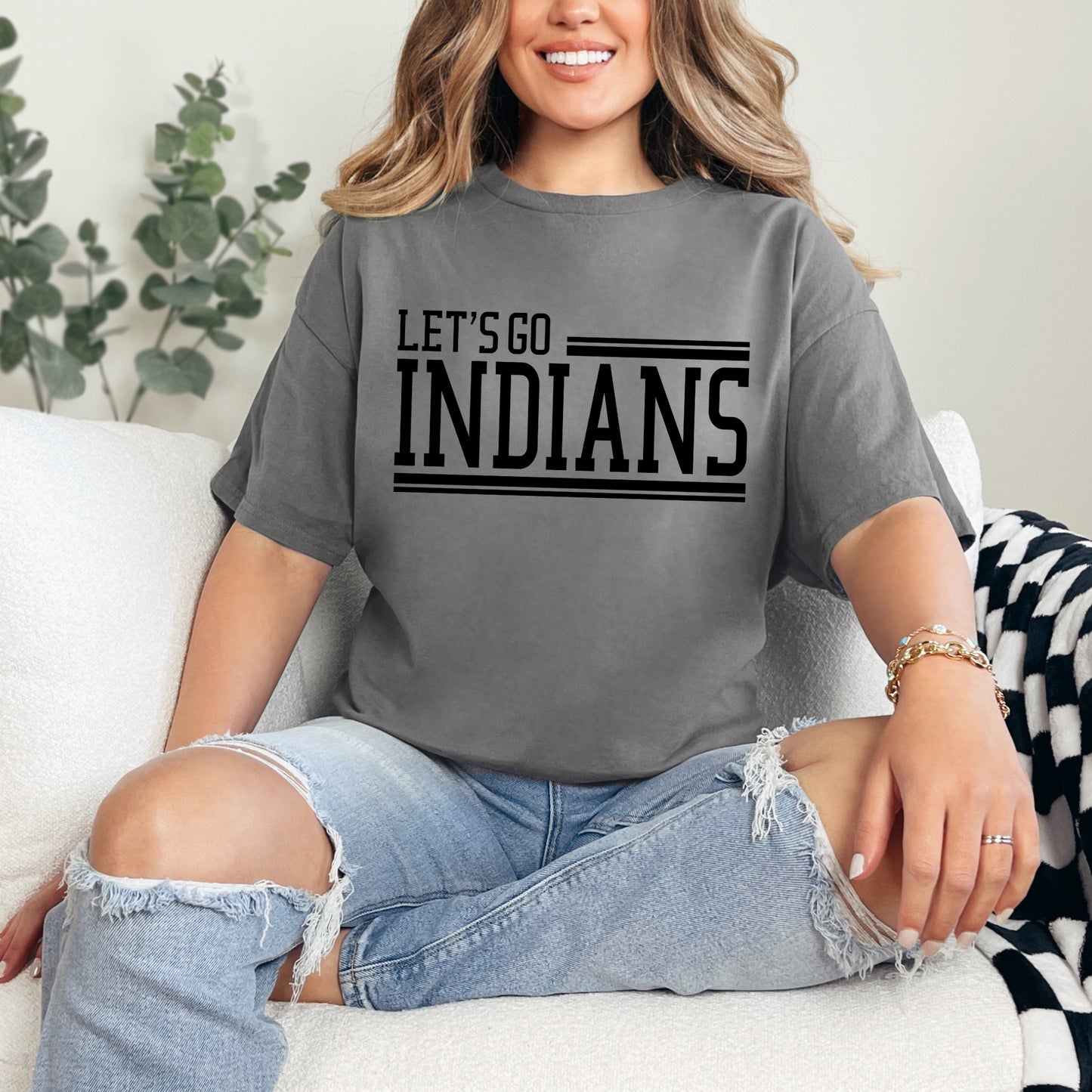 Du Quoin Indians Tee | Let’s Go Indians Tee