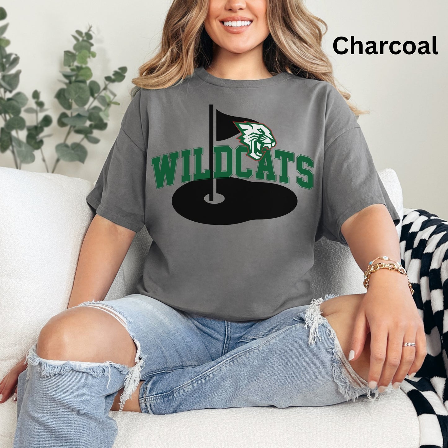 Salem Wildcats Golf Shirt | Flag Green Team Spirit Tee