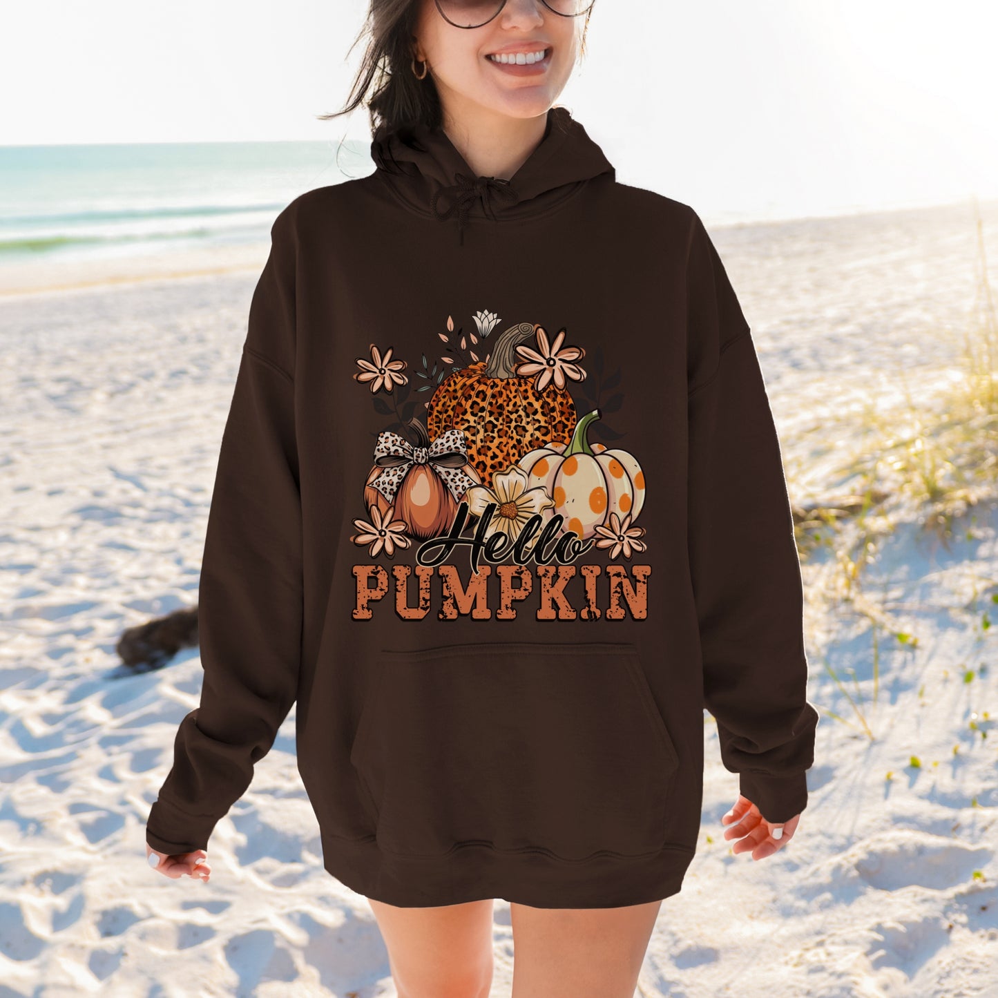 Hello Pumpkin Hoodie – Gildan Unisex Fall Sweatshirt