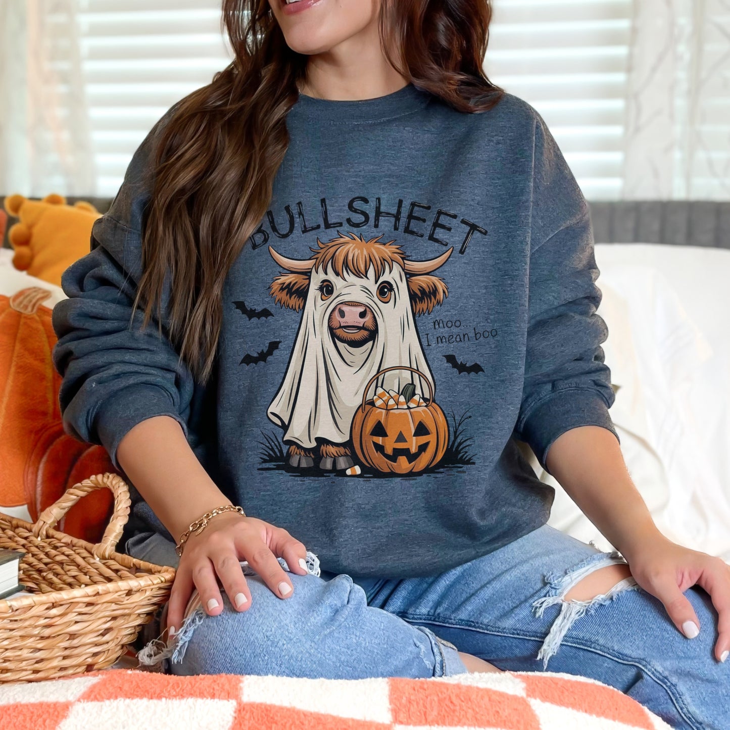 Bullsheet Halloween Crewneck | Gildan Heavy Blend Sweatshirt