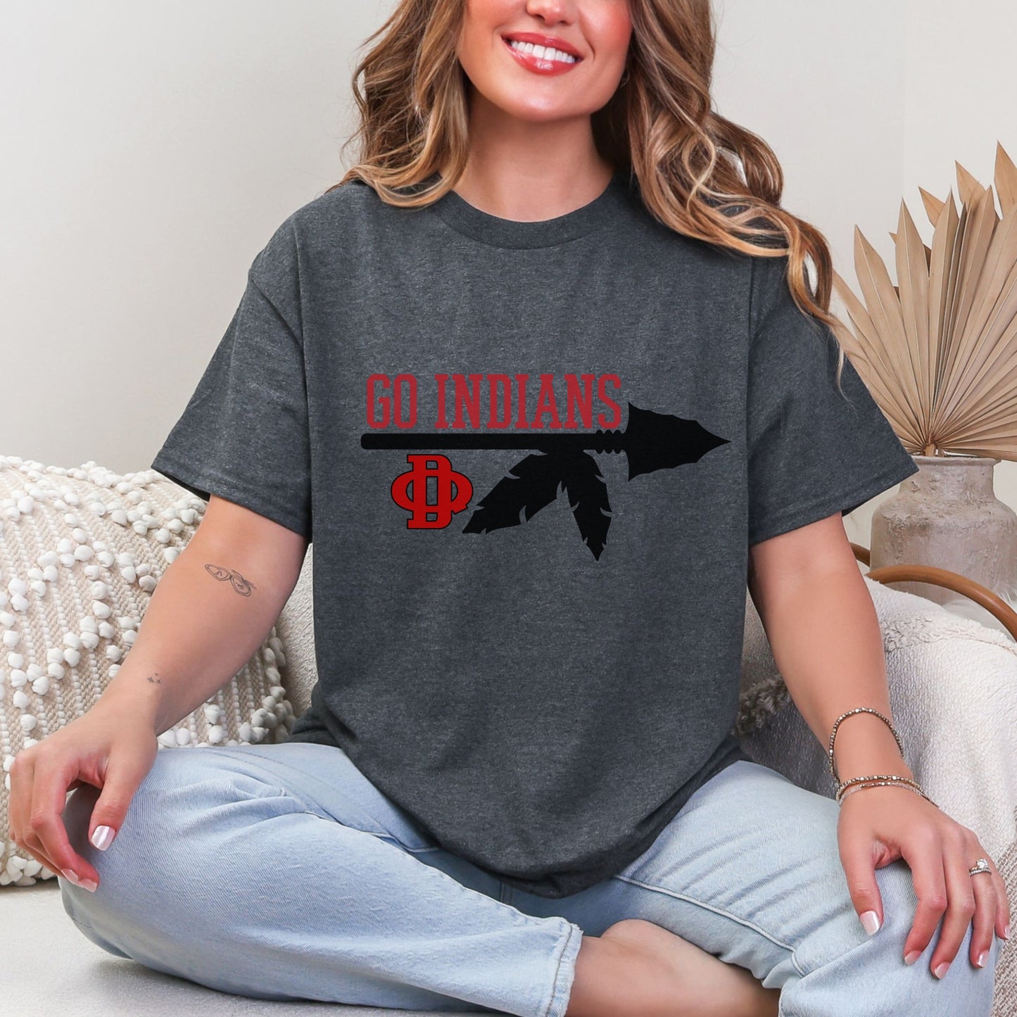 Du Quoin Indians Tee | Go Indians Arrow Team Spirit Shirt
