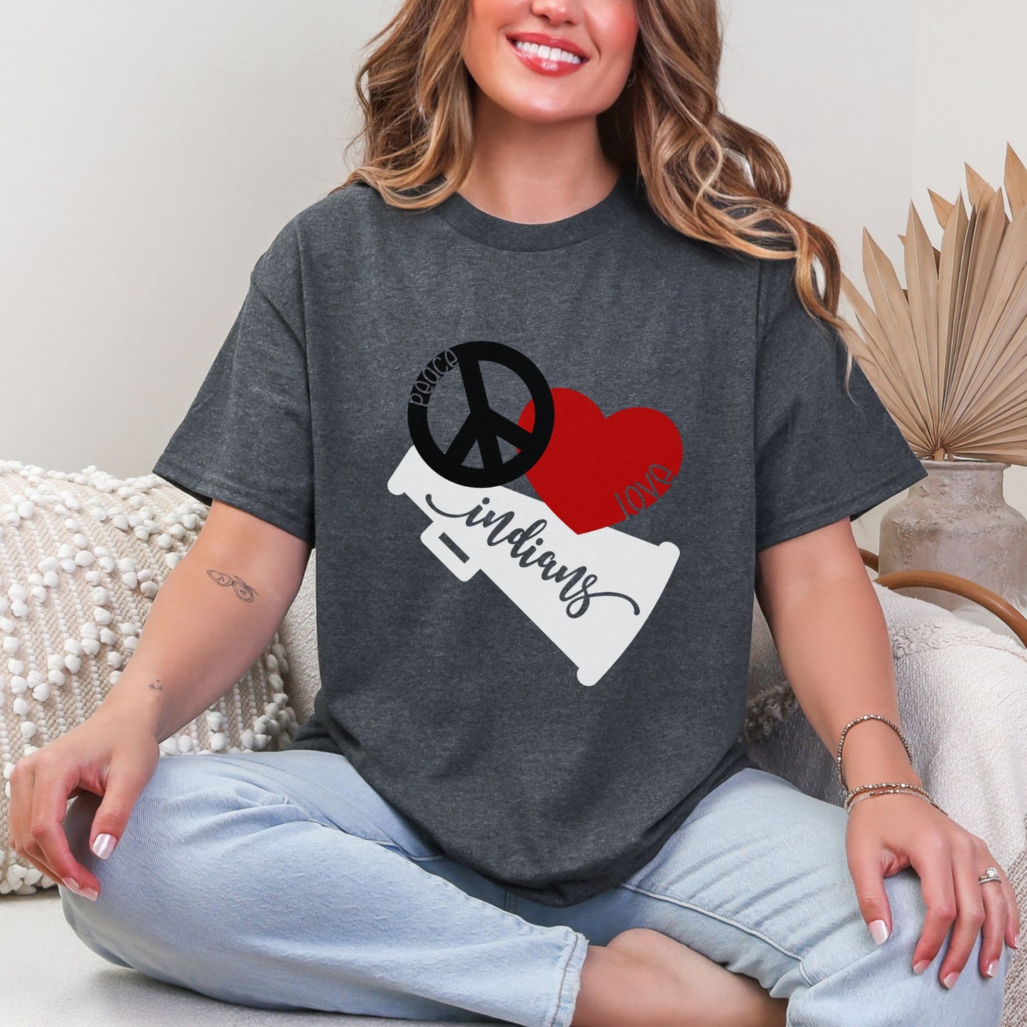 Du Quoin Indians Tee | Peace Love Indians Tee
