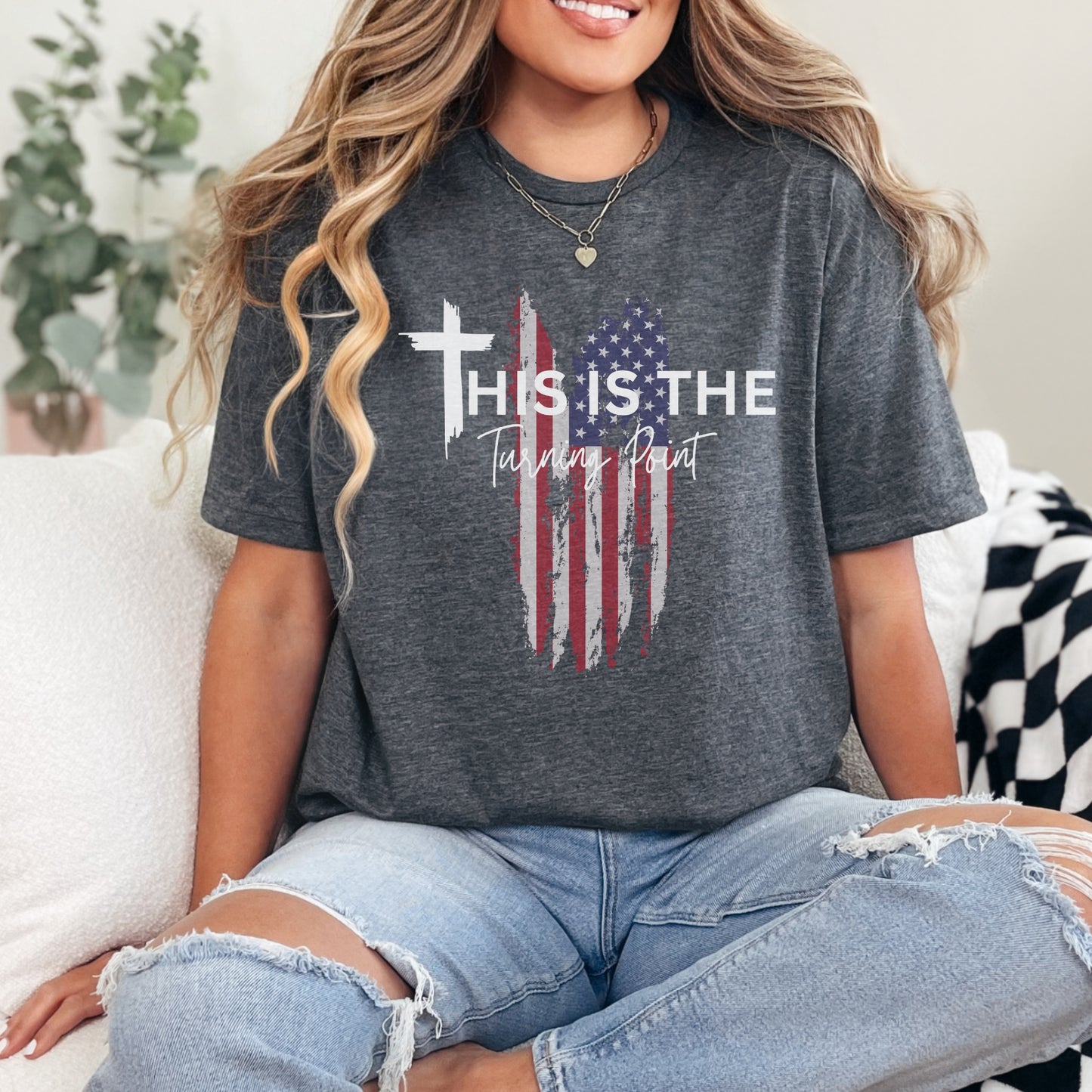 Turning Point Flag Tee – Stand Strong: Charlie Kirk Collection