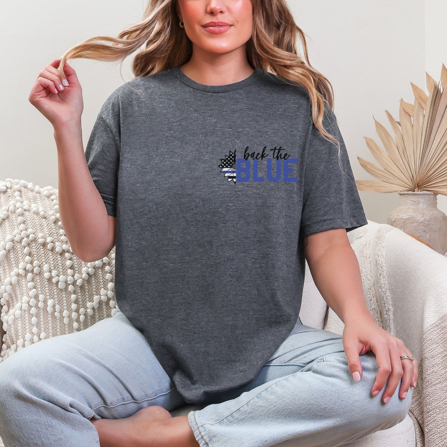 “Back the Blue” Sunflower T-Shirt | Patriot Collection