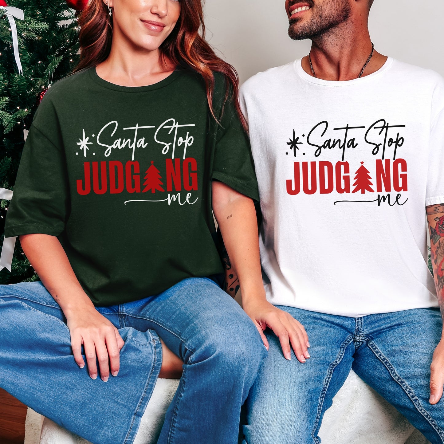 “Santa, Stop Judging Me” Christmas Tee