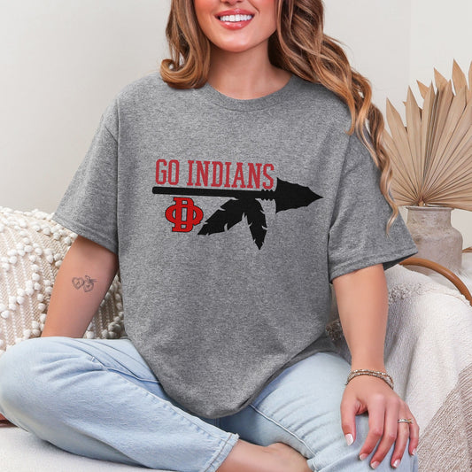 Du Quoin Indians Tee | Go Indians Arrow Team Spirit Shirt
