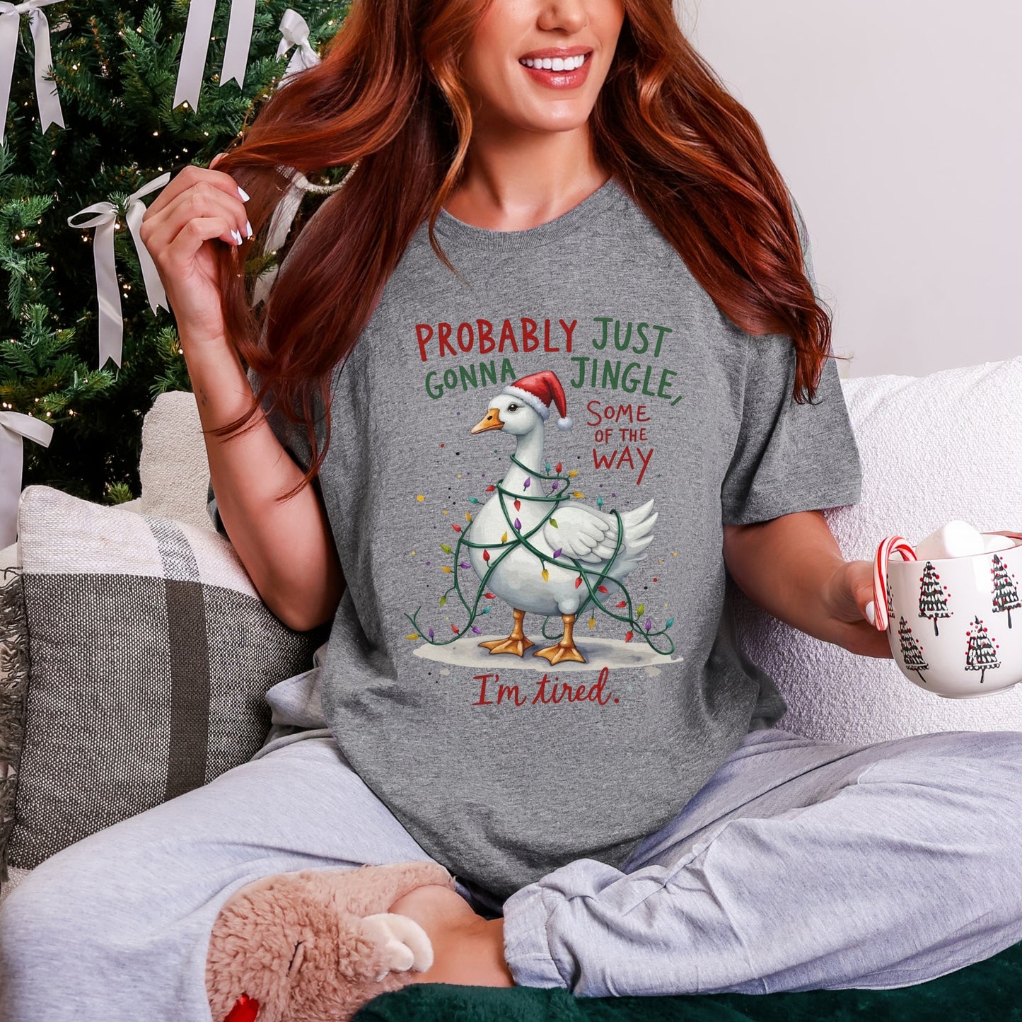 “Probably Just Gonna Jingle Some of the Way” Christmas Goose Tee