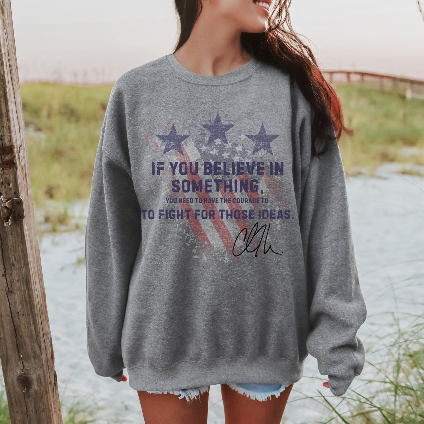 Courage Sweatshirt – Stand Strong: Charlie Kirk Collection