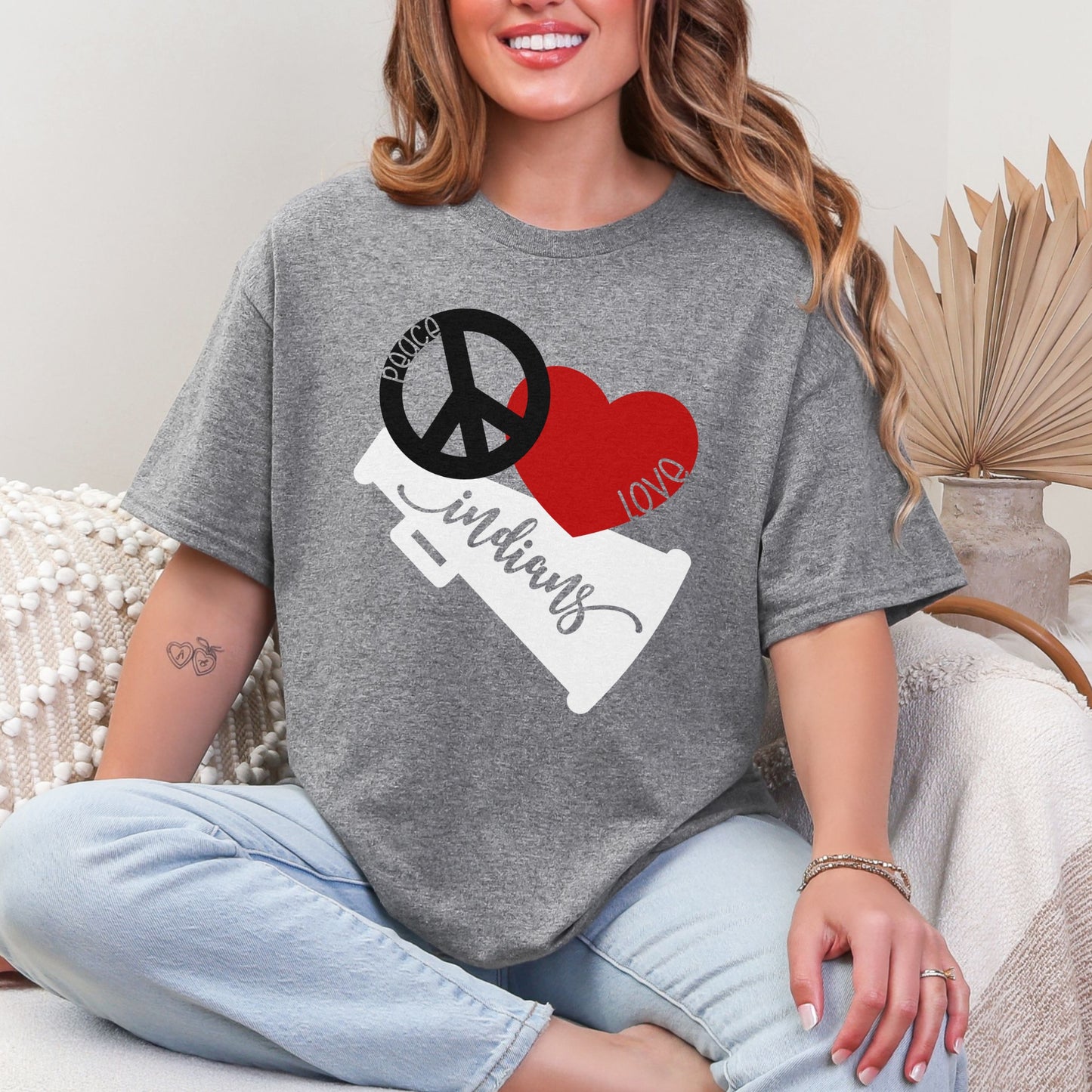 Du Quoin Indians Tee | Peace Love Indians Tee