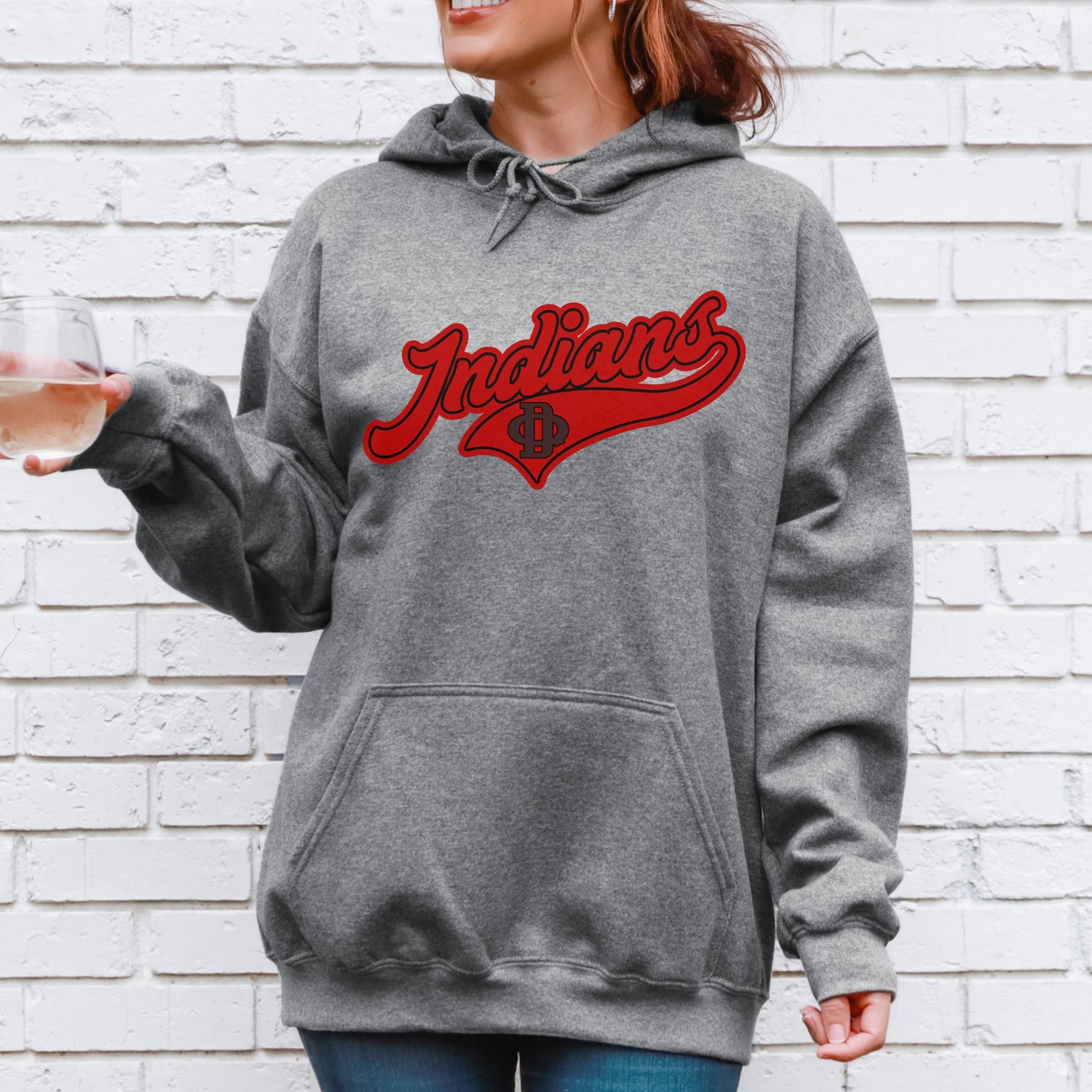 Du Quoin Indians Hoodie – Gildan 50/50 | Local Sports Spirit Wear