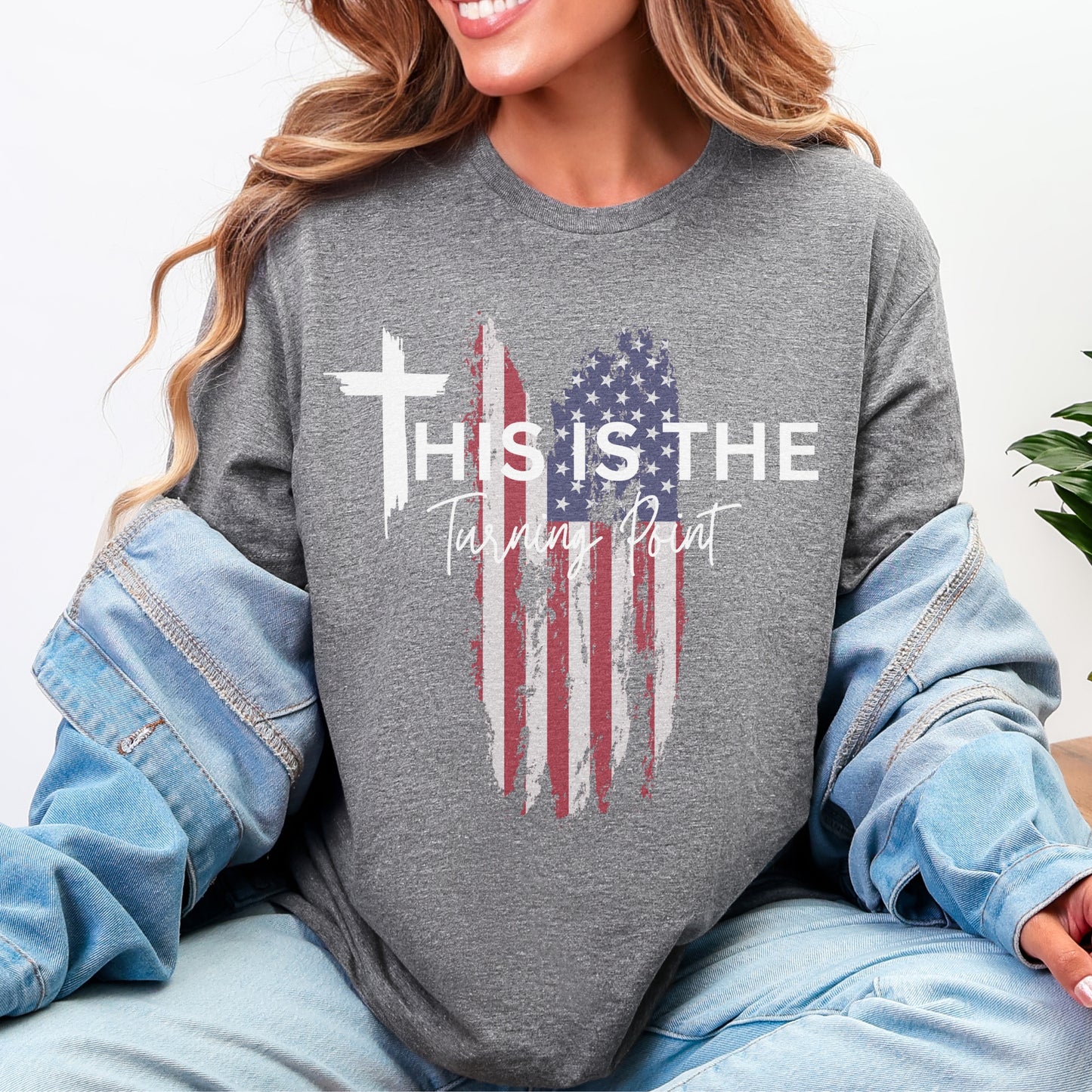 Turning Point Flag Tee – Stand Strong: Charlie Kirk Collection