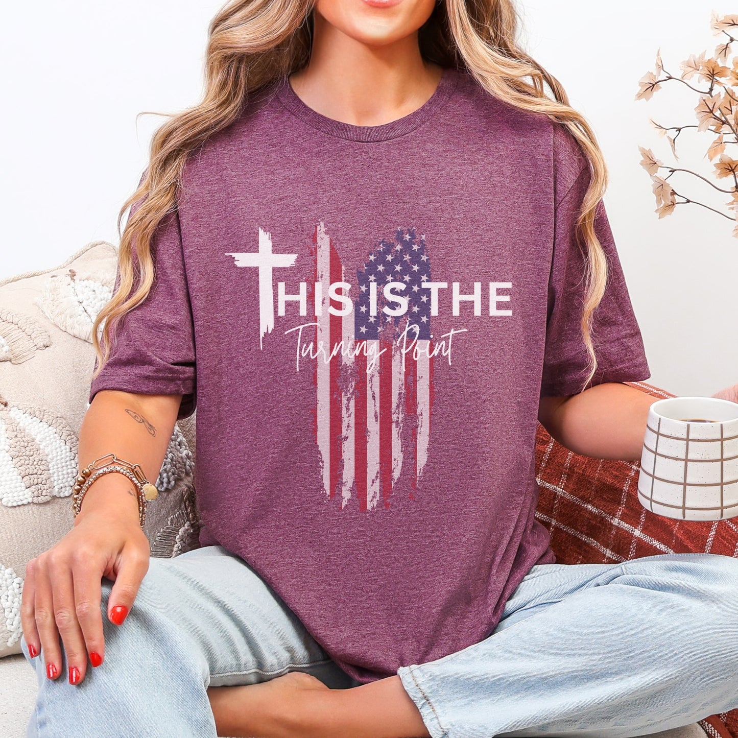 Turning Point Flag Tee – Stand Strong: Charlie Kirk Collection