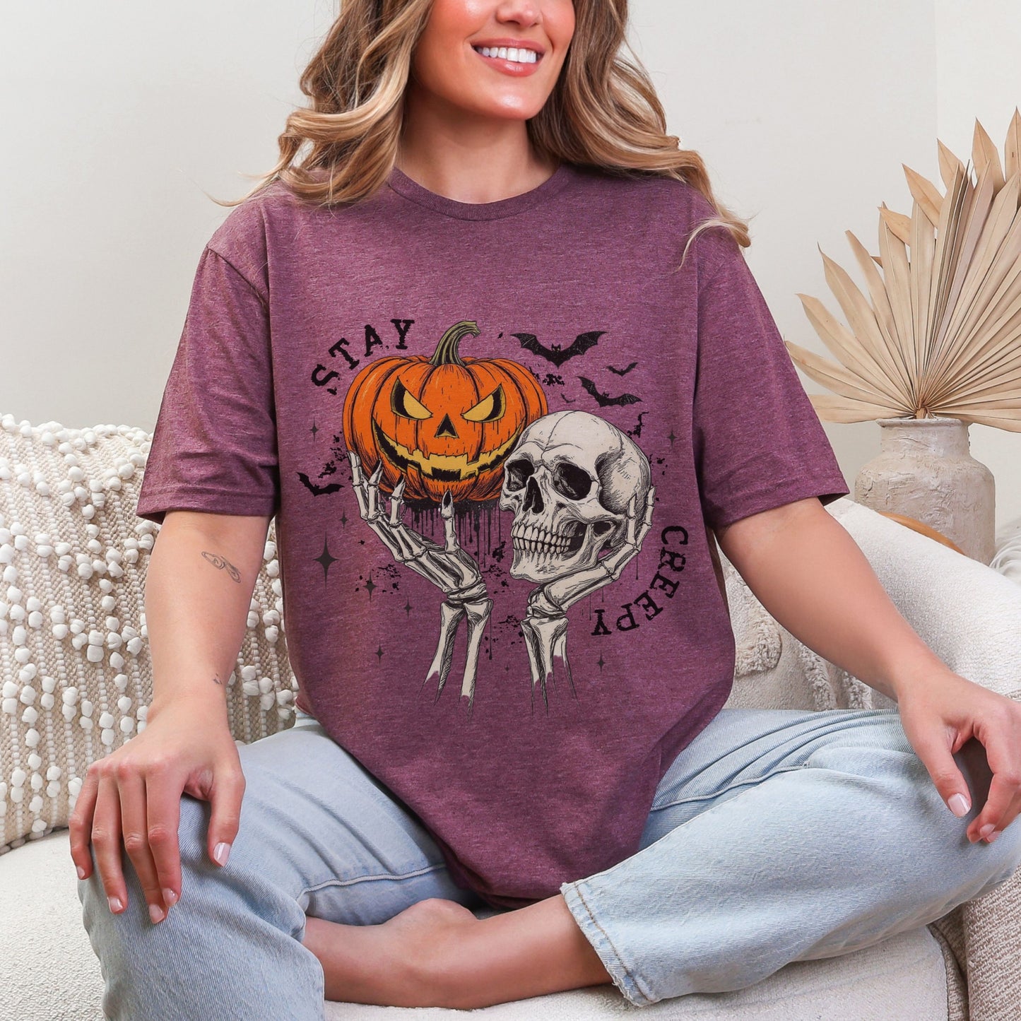 Stay Creepy Gildan SoftStyle Tee – Unisex Halloween Graphic T-Shirt