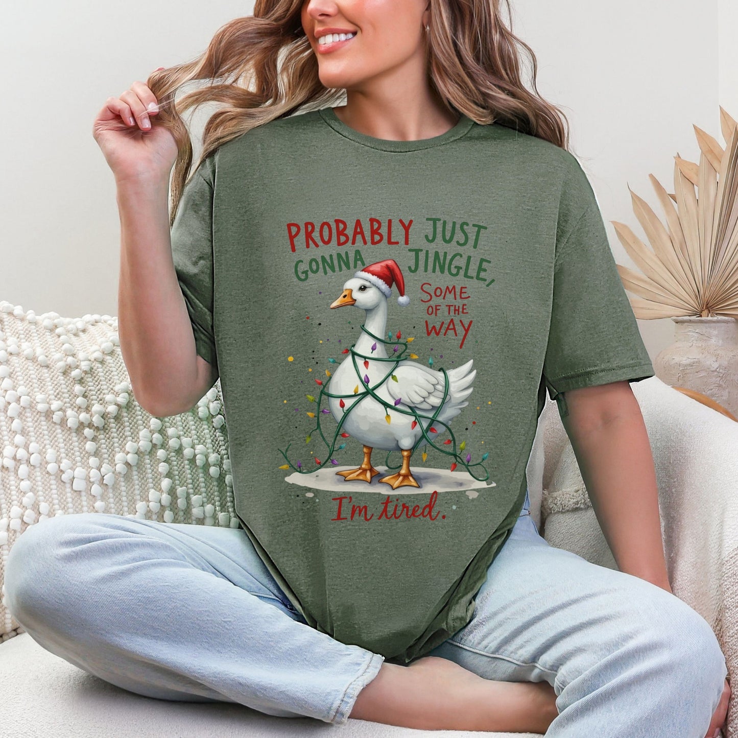 “Probably Just Gonna Jingle Some of the Way” Christmas Goose Tee