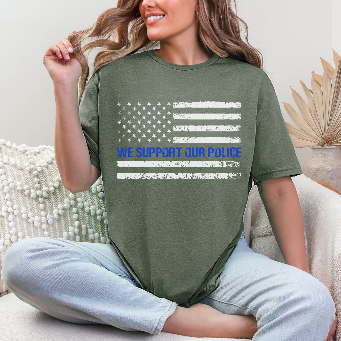 “We Support Our Police” Thin Blue Line T-Shirt | Patriot Collection