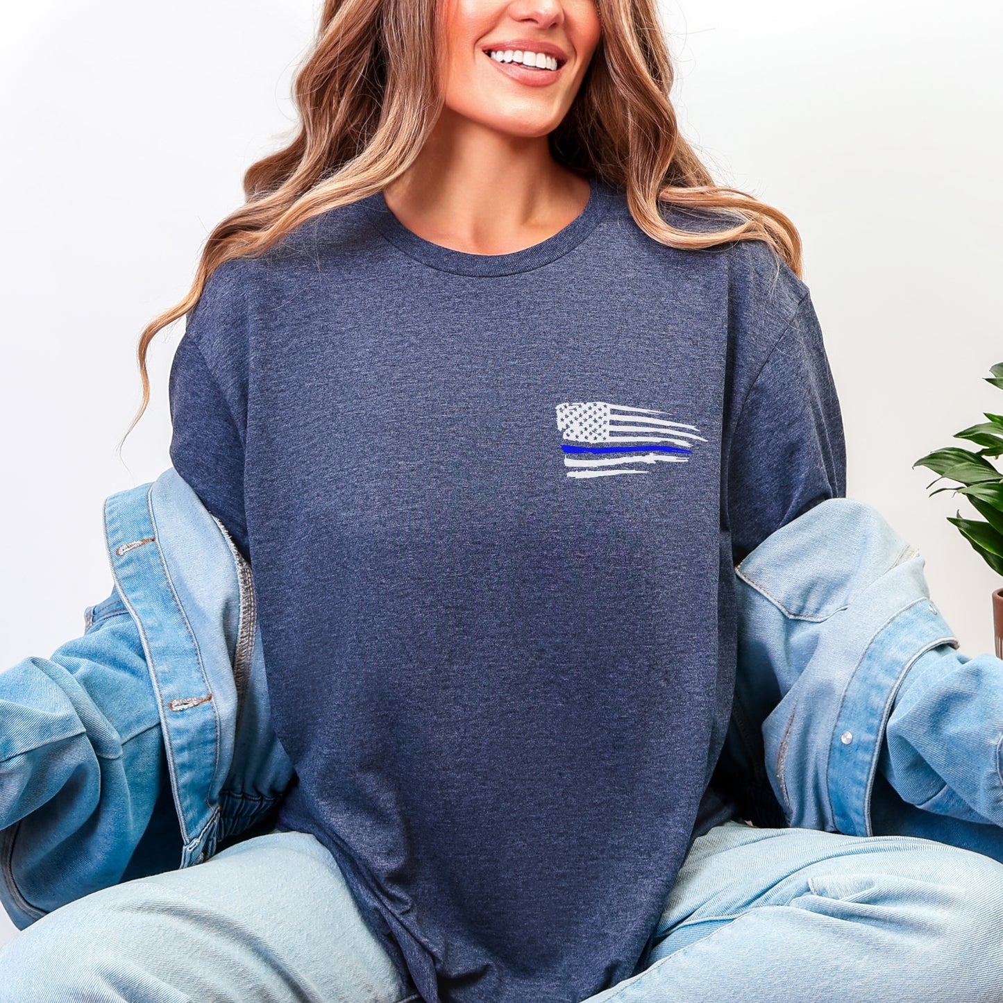 “Joshua 1:9 — Duty, Honor, Courage” Thin Blue Line T-Shirt | Patriot Collection