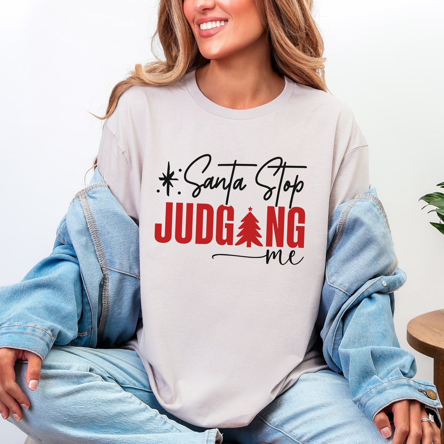 “Santa, Stop Judging Me” Christmas Tee