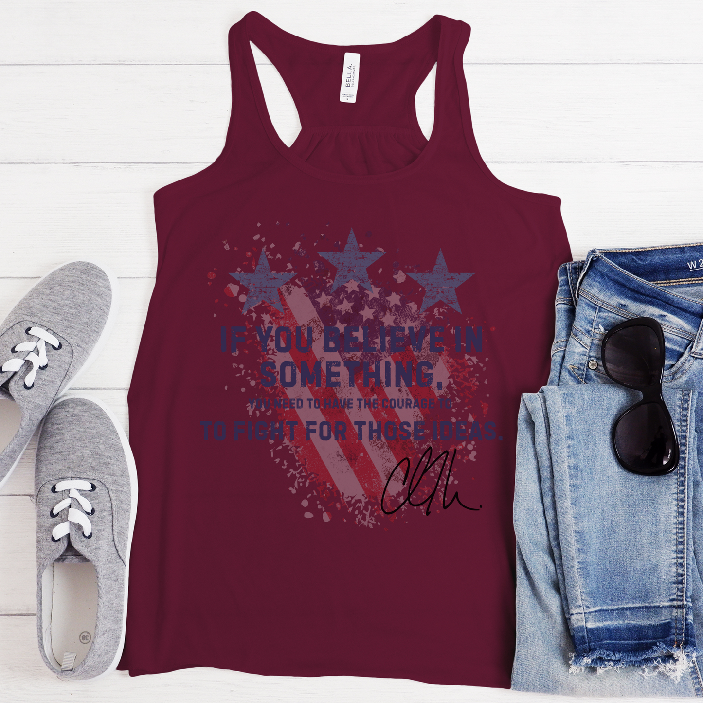 Courage Tank – Stand Strong: Charlie Kirk Collection