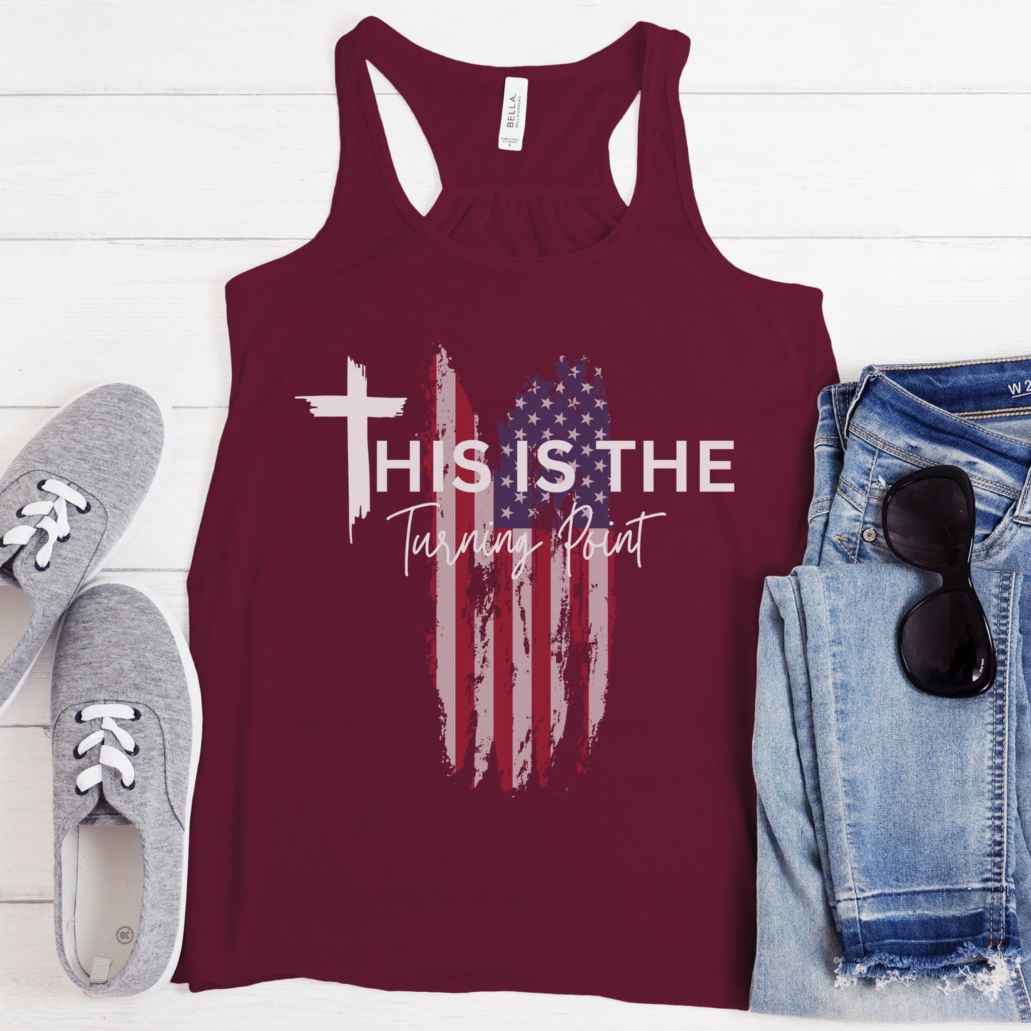 Turning Point Flag Tank – Stand Strong: Charlie Kirk Collection