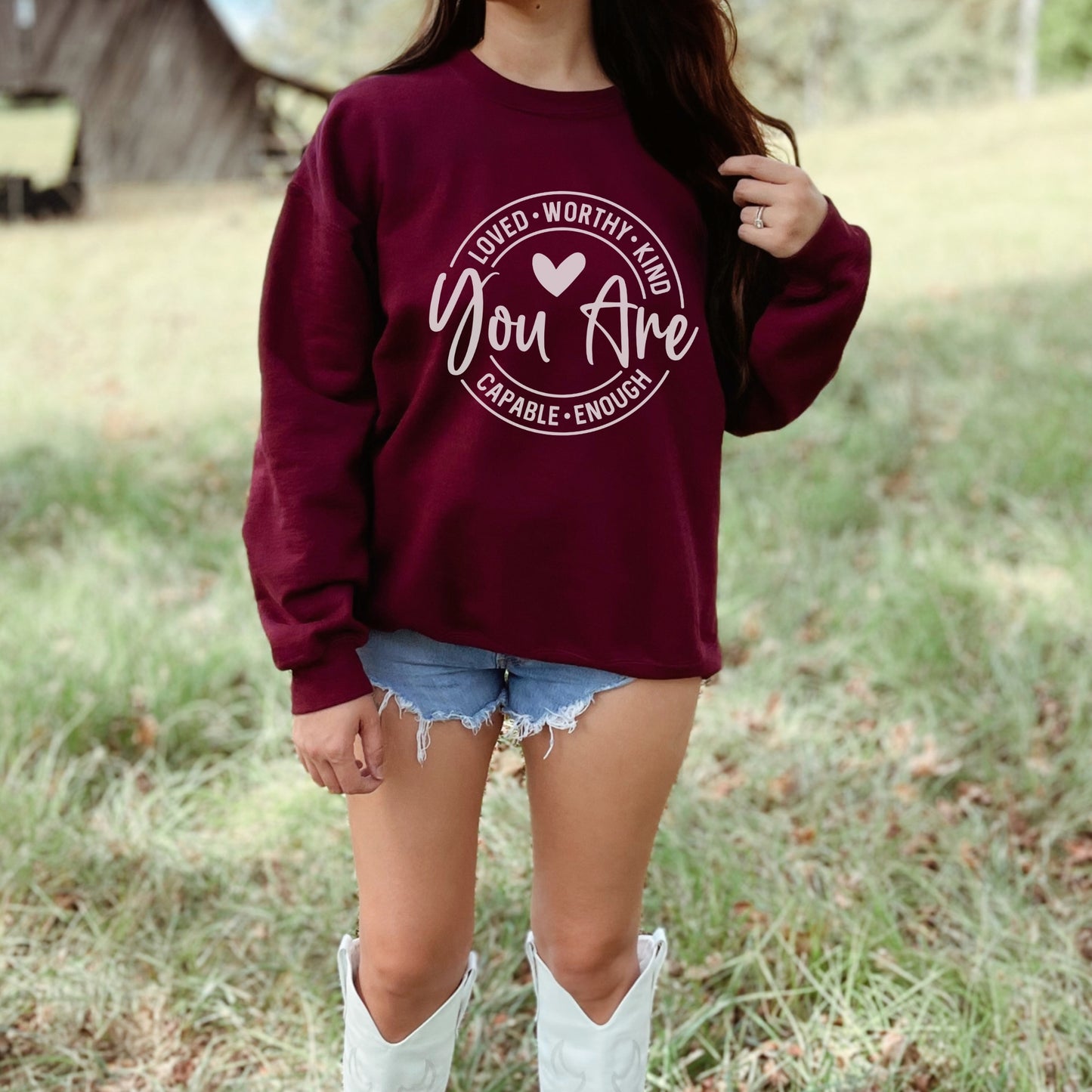 You Are Enough Sweatshirt | Positive Affirmation Crewneck