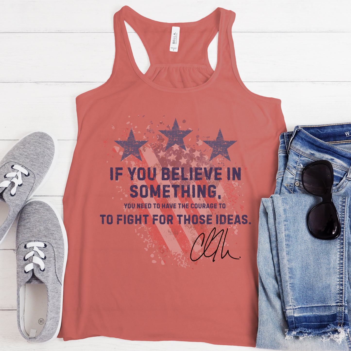 Courage Tank – Stand Strong: Charlie Kirk Collection