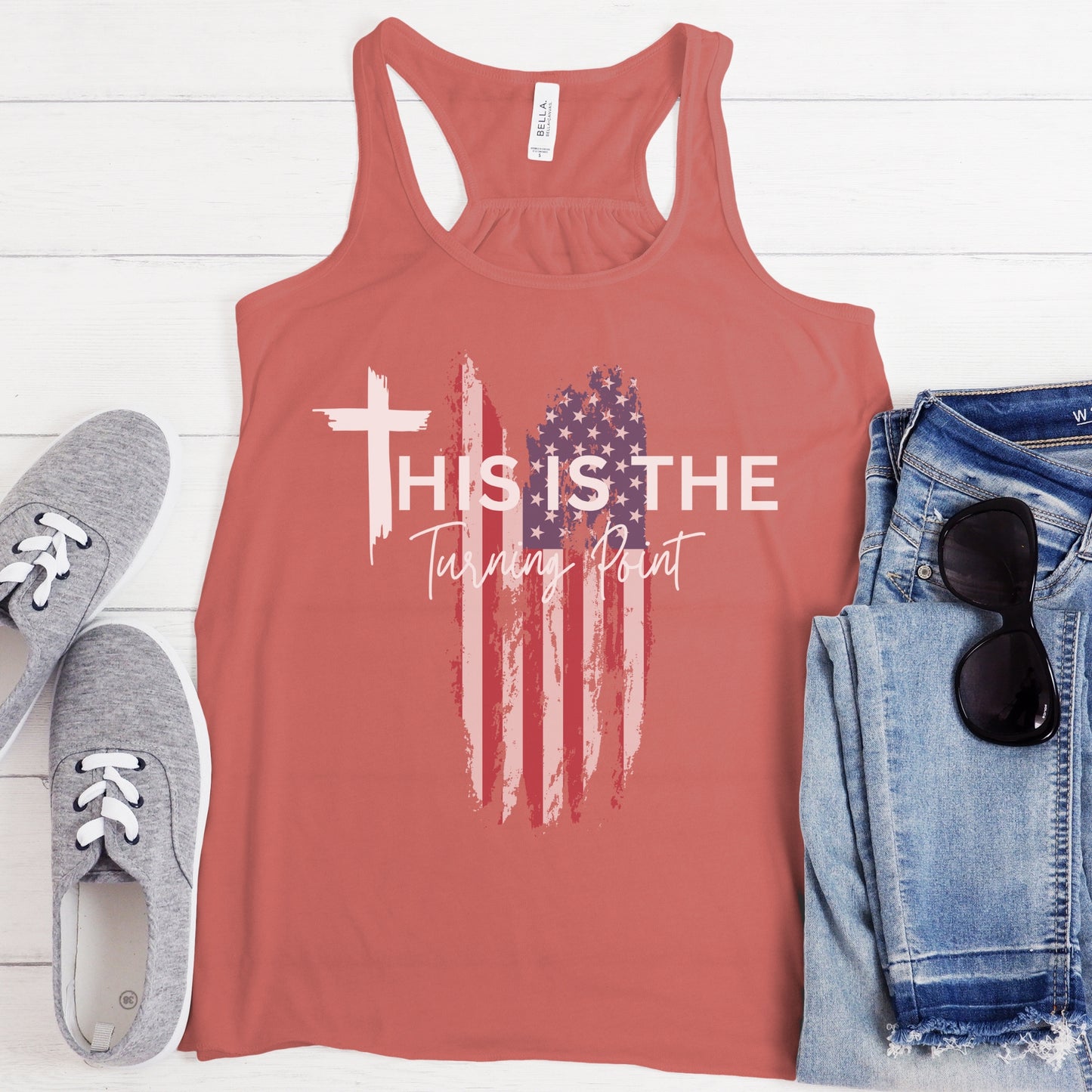 Turning Point Flag Tank – Stand Strong: Charlie Kirk Collection