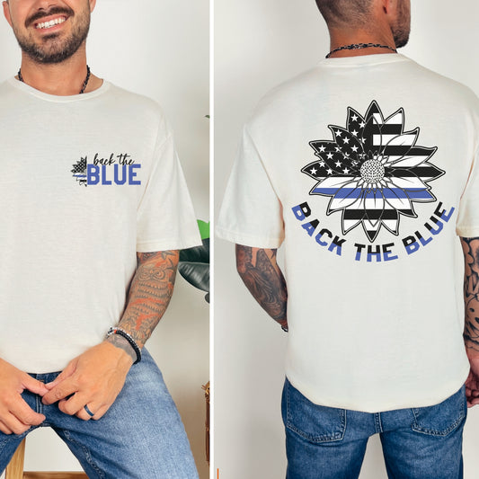“Back the Blue” Sunflower T-Shirt | Patriot Collection