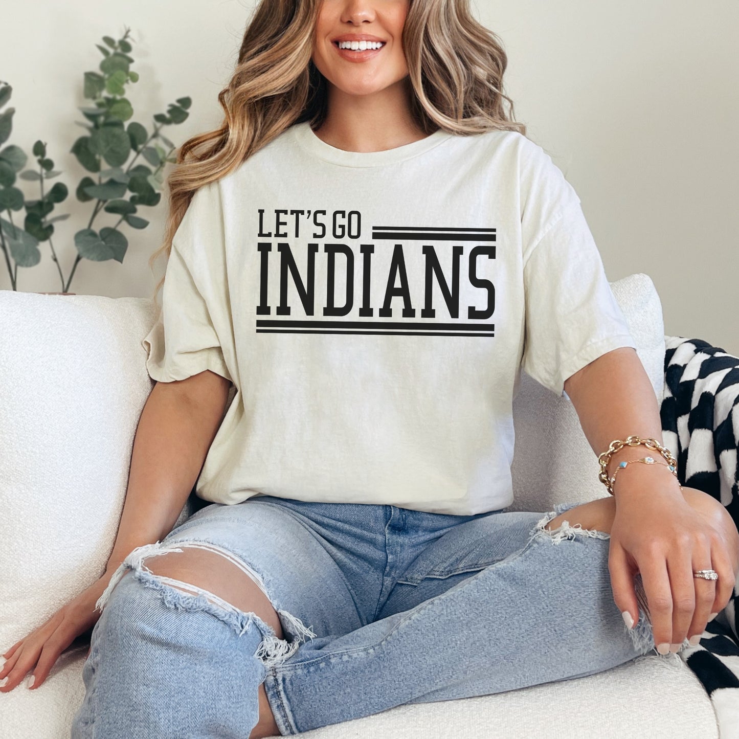 Du Quoin Indians Tee | Let’s Go Indians Tee