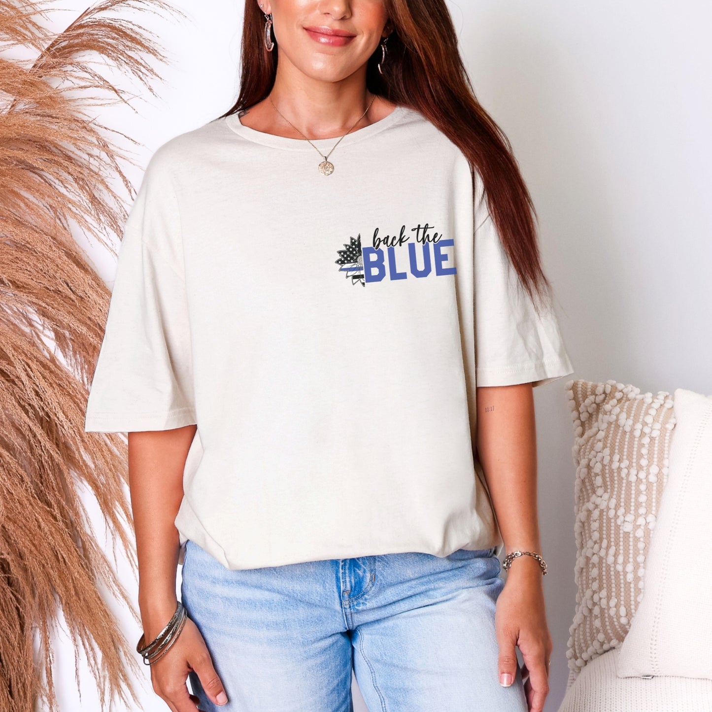 “Back the Blue” Sunflower T-Shirt | Patriot Collection