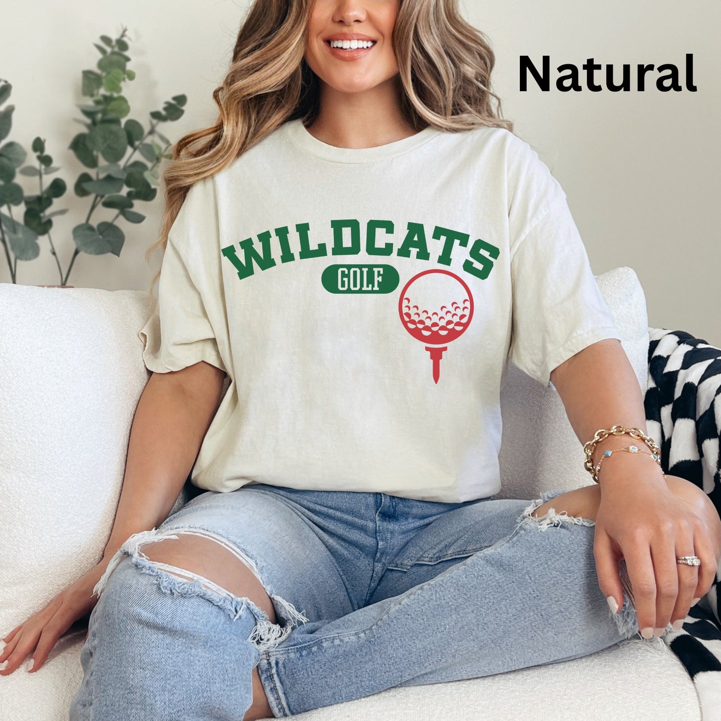 Salem Wildcats Golf Tee | Arched Team Spirit Shirt for Players & Fans